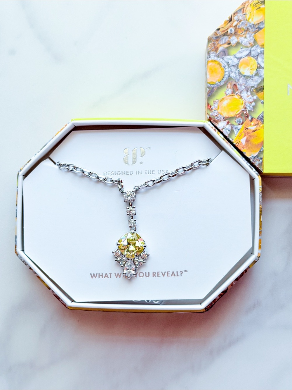 ✨🆕 Bomb Party In The Orbit Of Grace Lab Citrine Necklace NWT 18”+ Nov 2025